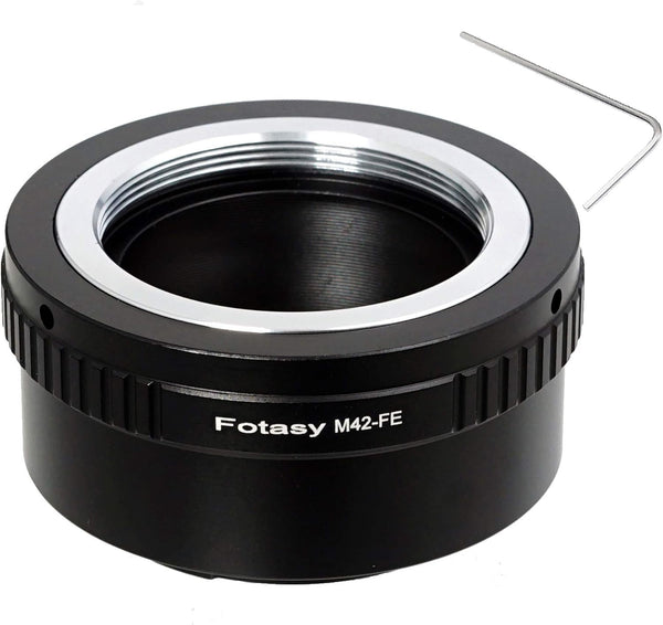 Fotasy Copper Adjustable M42 Lens to E Mount Adapter, 42mm Screw Mount to