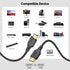 4K 6FT 3-Pack(Tri-Color), 18Gbps 2.0 4K@60Hz 2K@240Hz, HDR10, Dolby, 2.2 PS5, HDMI Cable High Speed HDMI Cable
