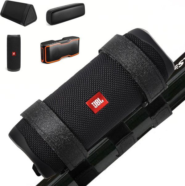 Caudblor Portable Speaker Mount for Bike/Golf Cart Railing/Boat, Adjustable Wireless Speaker Strap Holder