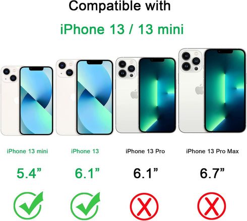 for iPhone 13 & iPhone 13 Mini Camera Lens Protector, Bling 3D Rhinestone Sparkle Diamond 9H Tempered Glass Camera Cover Anti Scratch Shockproof Metal Lens Screen Full Protective Cover