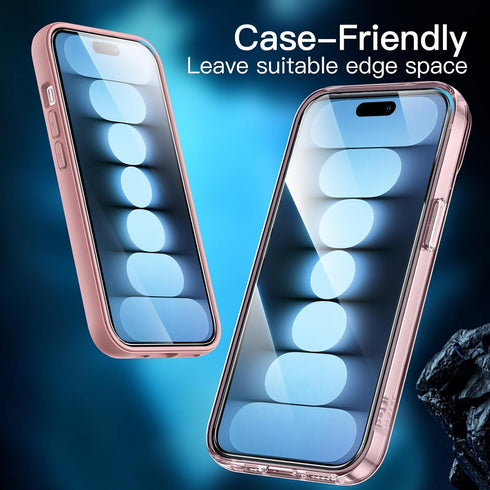 JETech 3-Pack Tempered Glass Screen Protector for iPhone 15 6.1-Inch, HD Clear, Case-Friendly, Easy Installation Tool