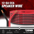 DS18 SW-12GA-100RB 12-GA Ultra Flex Speaker Wire 100FT Red and Black - Speaker Cable for Audio Applications