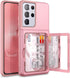 WeLoveCase Samsung Galaxy S21 Ultra Wallet Case, Credit Card Holder & Hidden Mirror, Heavy Duty Phone Cover, 6.8 inch