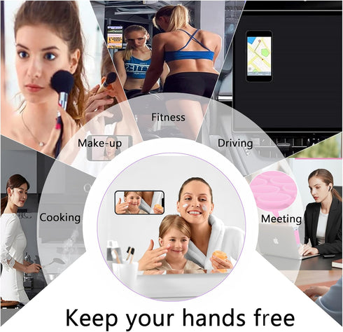 Silicone Double-Sided Suction Phone Case Detachable Mount - Hands-Free, Easy to Clean, Baby Pink