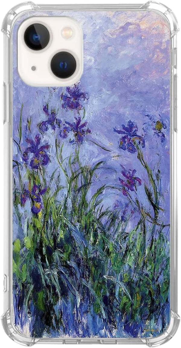 Iconic Painting Lilac Case Compatible with iPhone 13, Aesthetic Lilac Flower Famous Art Case for Women Men