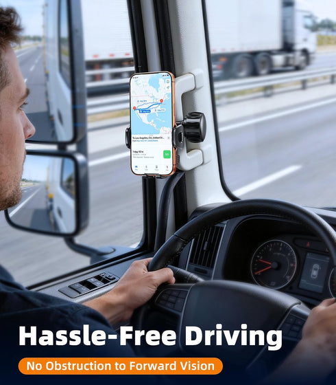 DICMKY A Pillar Grab Handle Phone Mount, Handle Bar Phone Holder for Semi Truck Drivers, Universal Cell Phone Clip
