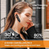 Single Ear Bluetooth Headset with 30H Talking Time, Noise Canceling Hands-Free Calls Wireless Earpiece for Driving, Gold