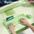 XISOGUU 2.4GHz Retro Wireless Keyboard and Mouse Combo, Full-Size USB Keyboard with Round Keycaps, Wireless