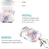 Lokigo Airpod Case for 2nd/1st Generation, Hard Cover Charging Case with Keychain, Front LED Visible, Color Flowers