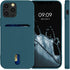 kwmobile Soft TPU Case for Apple iPhone 12 / iPhone 12 Pro, Phone Cover with Card Holder, Teal Matte Finish