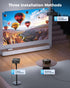 CiBest 2025 1080P Portable Mini Projector White, Upgraded Full HD Projector, Movie Projector Compatible