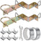 HEVIDUBANA 2 Sets Antenna Mast Chimney Mount Bracket, Z-Type Antenna Pole Mounting Clamp