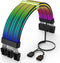 Sirlyr RGB PC Cables, Strimmer 3 * 8 pin PSU Extension Cable, 5V 3Pin Sync ARGB, for Graphic Card Power Supply,