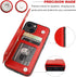 ONETOP iPhone 13 Wallet Case with Card Holder, PU Leather Kickstand Case with Double Magnetic Clasp, Durable Shockproof
