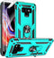 Androgate Samsung Note 9 Phone Case, Galaxy Note 9 Case with 3D PET Screen Protector, Military-Grade Ring Holder, Teal