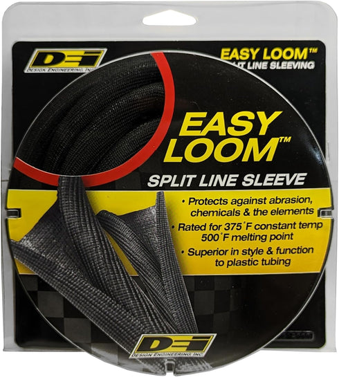 Design Engineering Easy Loom 1/2" x 12' Split Sleeve for Wire and Hose Protection, 010653