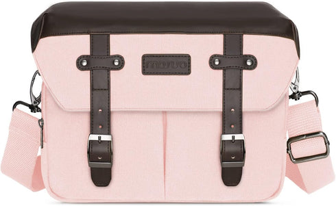 MOSISO Camera Case Crossbody Shoulder Messenger Bag, DSLR/SLR/Mirrorless Photography Vintage PU Leather