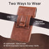 Miimall Phone Belt Holster Case for Galaxy S24 Ultra, S23 Ultra, S22 Ultra 5G, Google Pixel 8 Pro - Coffee-X-Large