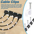 400 Pcs Cable Clips with Steel Nails for Ethernet, Speaker Wire, and Coaxial Cable Wall Clips