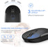 Wireless Keyboard and Mouse, Vssoplor 2.4GHz Rechargeable Compact Quiet Full-Size Combo with Nano USB Receiver, Dark