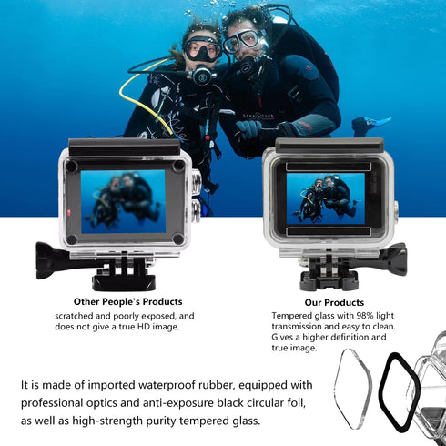 Suptig Case Housing Waterproof Case for Gopro Hero 7 Black, Hero 5, Hero 6, Hero 2018 Action Camera (147ft/45Meters)