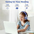 SIMOLIO Kids Headphones - Foldable On-Ear with Microphone, Volume Limited 75dB/85dB/94dB for School, Travel, Grey