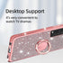 KuDiNi for Revvl v+ 5g Phone Case, Glitter Crystal Soft Clear TPU Luxury Bling Protective Cover with Kickstand Strap
