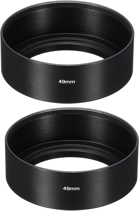PATIKIL 49mm Lens Hood, 2Pcs Standard Focus Frosted Surface Anti-reflective Hood for Camera