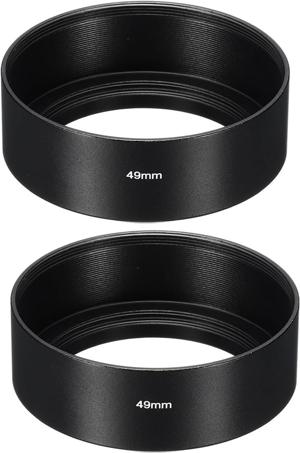 PATIKIL 49mm Lens Hood, 2Pcs Standard Focus Frosted Surface Anti-reflective Hood for Camera