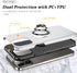 PELEPUES Shockproof Case for iPhone 13 Pro 6.1'', Military Grade Cover with Embedded Finger Ring & Metal Stand (Silver)
