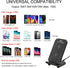 Wireless Charging Station, 15W Fast Qi-Certified Inductive Phone Charger Dock Compatible with iPhone 15 14 13 12 11 Pro