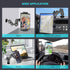 Aluminum Heavy Duty Drill Base Tablet Holder Car Mount, 14.2 Long 360 3-Stage Metal Stand for 4.7-12.9" iPad