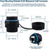 Waterproof CAT6 RJ45 Panel Mount Coupler - IP68 Shielded Industrial Ethernet LAN Pass Through Connector (2PACK)