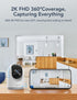 GNCC 2K 2-Way 2.4G Indoor Security Camera, Cameras for Home Security with Motion Detection, Baby/Pet Camera with Phone