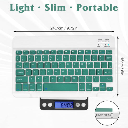 Rechargeable Bluetooth Keyboard and Mouse Combo, Ultra Slim Full-Size Keyboard and Ergonomic Mouse for Samsung Smart TV