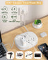 European Travel Plug Adapter with USB C, US to EU Plug Adaptor 3 USB Ports (15.5 W), Type E European Power Strip 3