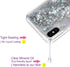 iPhone XR Case, Silver Bling Flowing Liquid Floating Sparkle Colorful Glitter TPU Double Layer Protective Phone Case