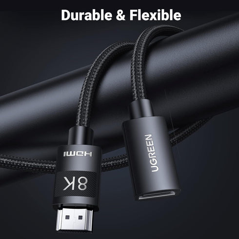 8K 10K 2.1 4K 2023/PS5/Xbox 1.5FT UGREEN HDMI Extender HDMI Extension Cable Ultra High Speed Cord Male to Female