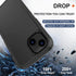 iPhone 14 Case (6.1”) - Rugged Black Heavy Duty Shockproof Cover with Belt Clip Holster & 2X Screen Protector.