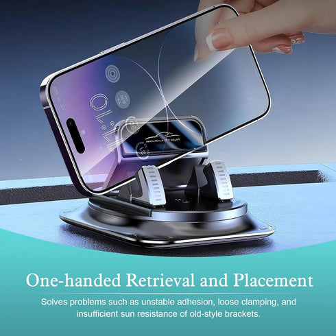 Zosgrew 360 Dashboard Navigation Bracket, Degree Rotation Automotive Phone Holder, Universal Self-Adhesive Non-Slip Car