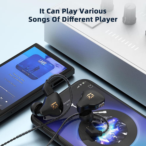 KBEAR KS1 in-Ear Earphones, Stereo Wired Headphones with Dual Magnetic Circuit Dynamic Drivers, Noise Canceling