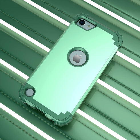 IDweel iPod Touch 7th Generation Case with 2 Screen Protectors - Hybrid Shockproof Slim Heavy Duty Cover, Mint Green