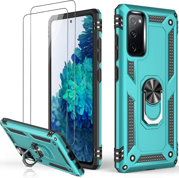 LUMARKE Galaxy S20 FE Case with Screen Protector, 16ft Drop Tested Military Grade Protective Cover with Kickstand