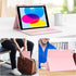 iPad 9th Generation Case with Keyboard, 7 Color Backlit Removable Bluetooth Wireless Keyboard, Pencil Holder (10.2)