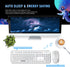 FOPETT Wireless Keyboard and Mouse Combo, 2.4G Full-Sized White Keyboard with Round Keycaps for Laptop/PC
