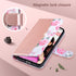 ULAK Compatible with iPhone 15 Pro, Wallet Case with Card Holder, Flower Flip Case for Women Girls, Rose Gold