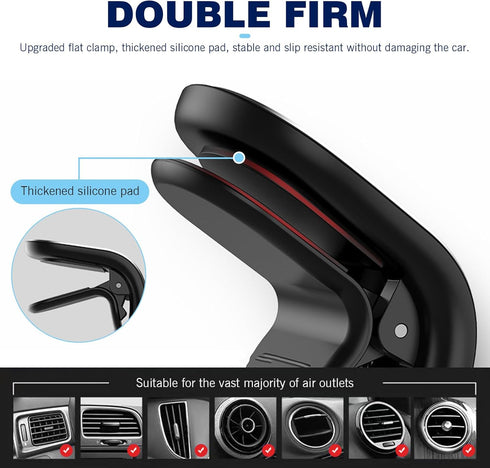 Shakas 2 360 PCS Mobile Phone Navigation Magnetic Bracket, Degrees Rotation Adsorption-type Vehicle Air Vent Navigation