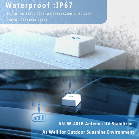 Maswell WiFi 6E Antenna, 2.1-7.2 GHz Screw and 3M Adhesive Mount, IP67 Outdoor IoT Antenna