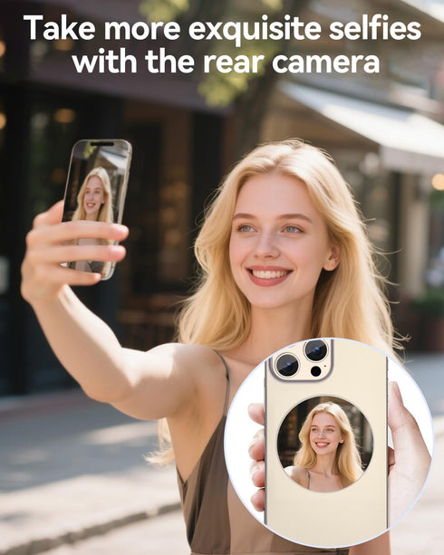 Takerers 2.25" 16/15/14/13/12 Magnetic Selfie Mirror for Magsafe iPhone Series Pro Max Plus Back Camera, Compatible