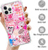 Hippie Pink Aesthetic Case for iPhone 14 Pro Max, Vintage Pink Smile Face Collage, Cool Trendy TPU Bumper Cover